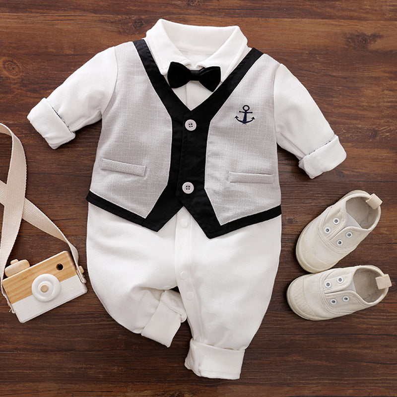 Baby Strampler Frühling und Herbst Modelle Außenhandel Gentleman Baby Kleidung Langarm Baby Kleidung