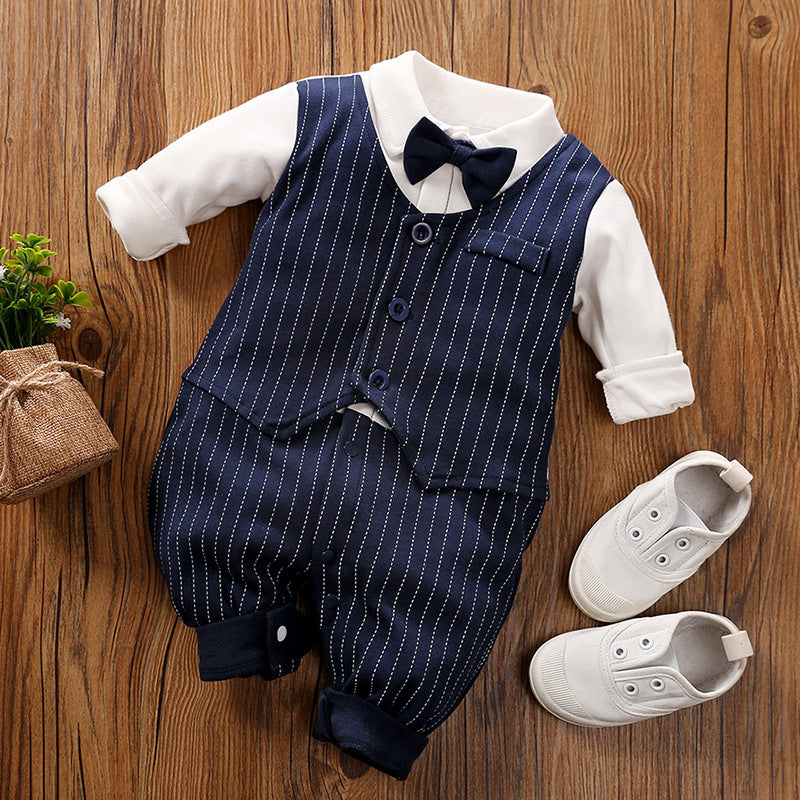 Baby Strampler Frühling und Herbst Modelle Außenhandel Gentleman Baby Kleidung Langarm Baby Kleidung