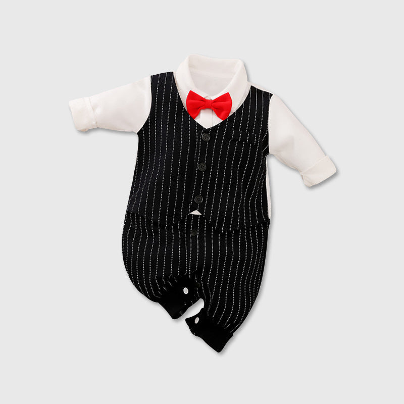 Baby Strampler Frühling und Herbst Modelle Außenhandel Gentleman Baby Kleidung Langarm Baby Kleidung