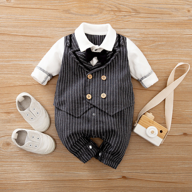 Baby Strampler Frühling und Herbst Modelle Außenhandel Gentleman Baby Kleidung Langarm Baby Kleidung