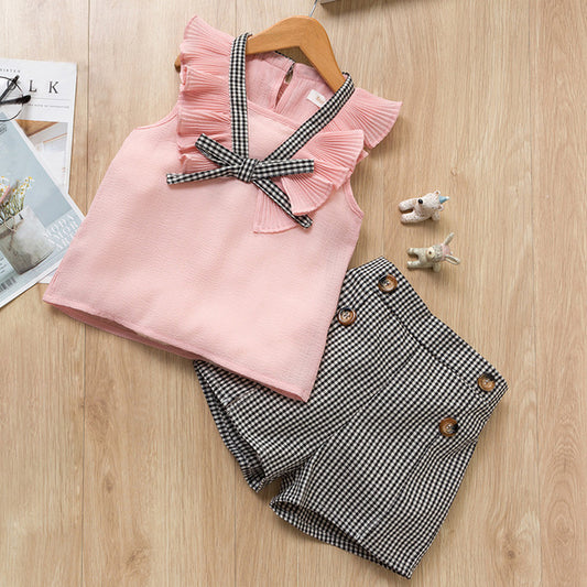 Summer Kids Girls Clothes T-shirt and Shorts for Girls