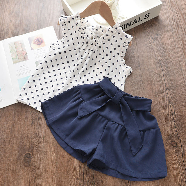 Summer Kids Girls Clothes T-shirt and Shorts for Girls