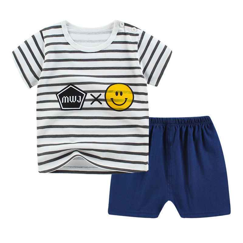 Sommer Neugeborenes Baby Jungen Kleidung Kinder Kleidung Set für Mädchen Kinder T-Shirt Shorts 2-teiliges Outfit Baumwoll Freizeitkleidung