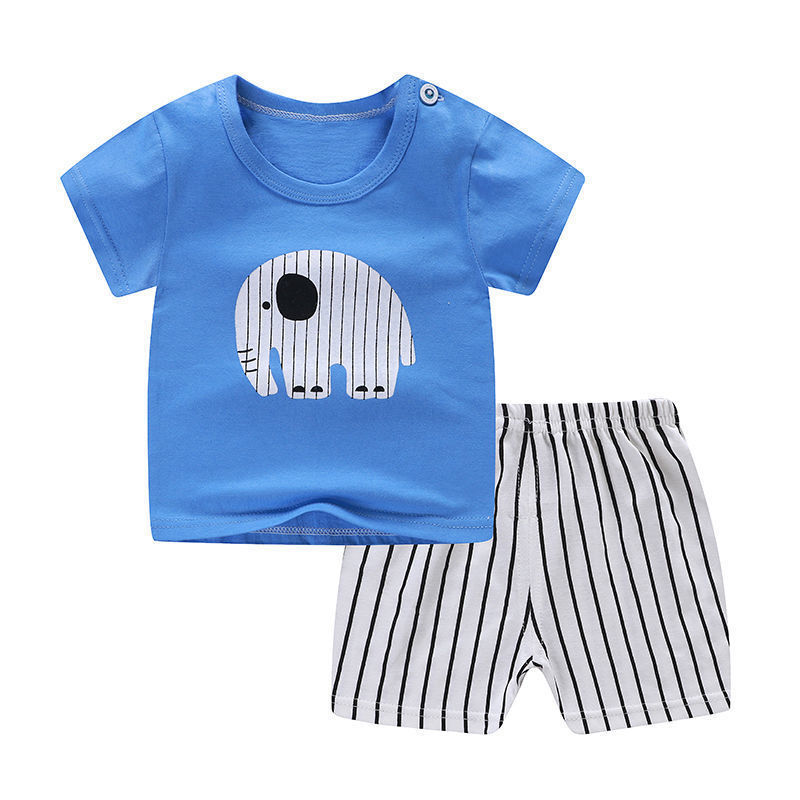 Sommer Neugeborenes Baby Jungen Kleidung Kinder Kleidung Set für Mädchen Kinder T-Shirt Shorts 2-teiliges Outfit Baumwoll Freizeitkleidung