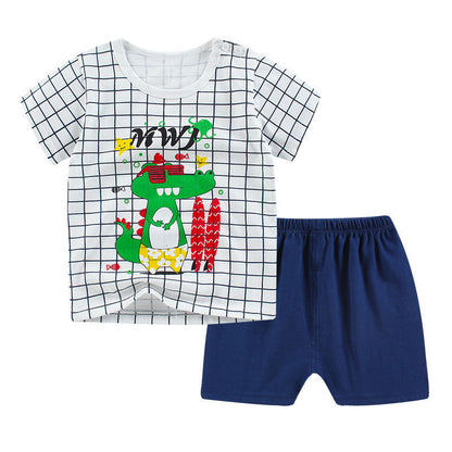Sommer Neugeborenes Baby Jungen Kleidung Kinder Kleidung Set für Mädchen Kinder T-Shirt Shorts 2-teiliges Outfit Baumwoll Freizeitkleidung
