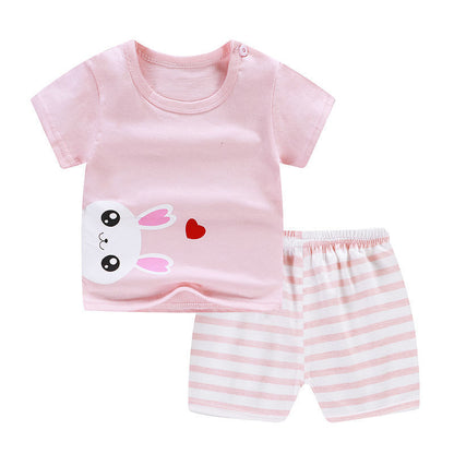 Sommer Neugeborenes Baby Jungen Kleidung Kinder Kleidung Set für Mädchen Kinder T-Shirt Shorts 2-teiliges Outfit Baumwoll Freizeitkleidung