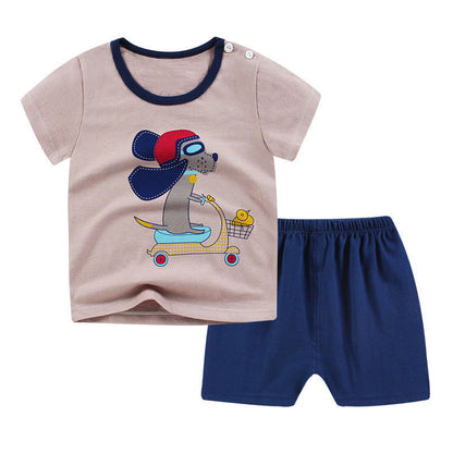 Sommer Neugeborenes Baby Jungen Kleidung Kinder Kleidung Set für Mädchen Kinder T-Shirt Shorts 2-teiliges Outfit Baumwoll Freizeitkleidung