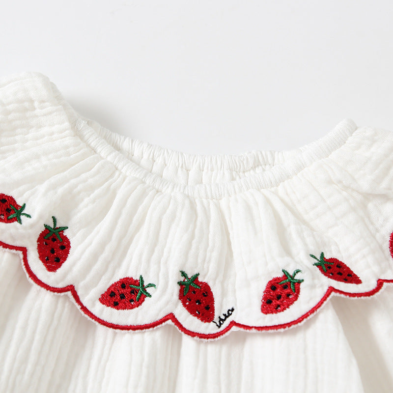 Mädchen Baby-Strampler Einteiler Langarmanzug Herbst Kleine Mädchen Koreanischer Blumen-Romper