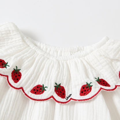 Mädchen Baby-Strampler Einteiler Langarmanzug Herbst Kleine Mädchen Koreanischer Blumen-Romper