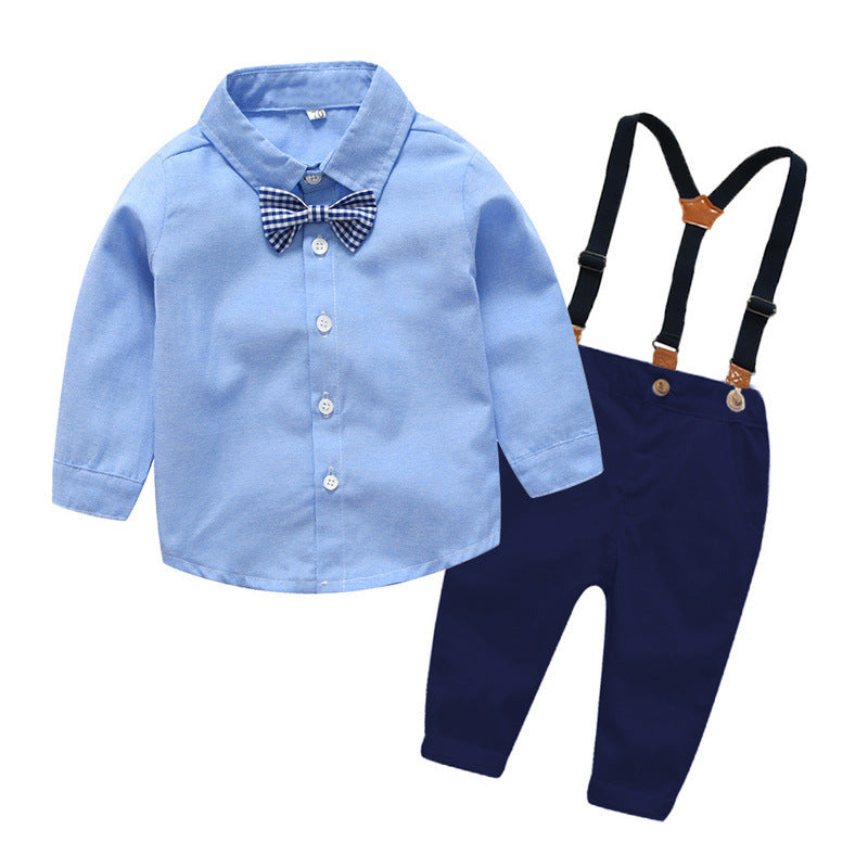 Jungen Gentleman Lätzchen Hose Anzug Langarm Fliege