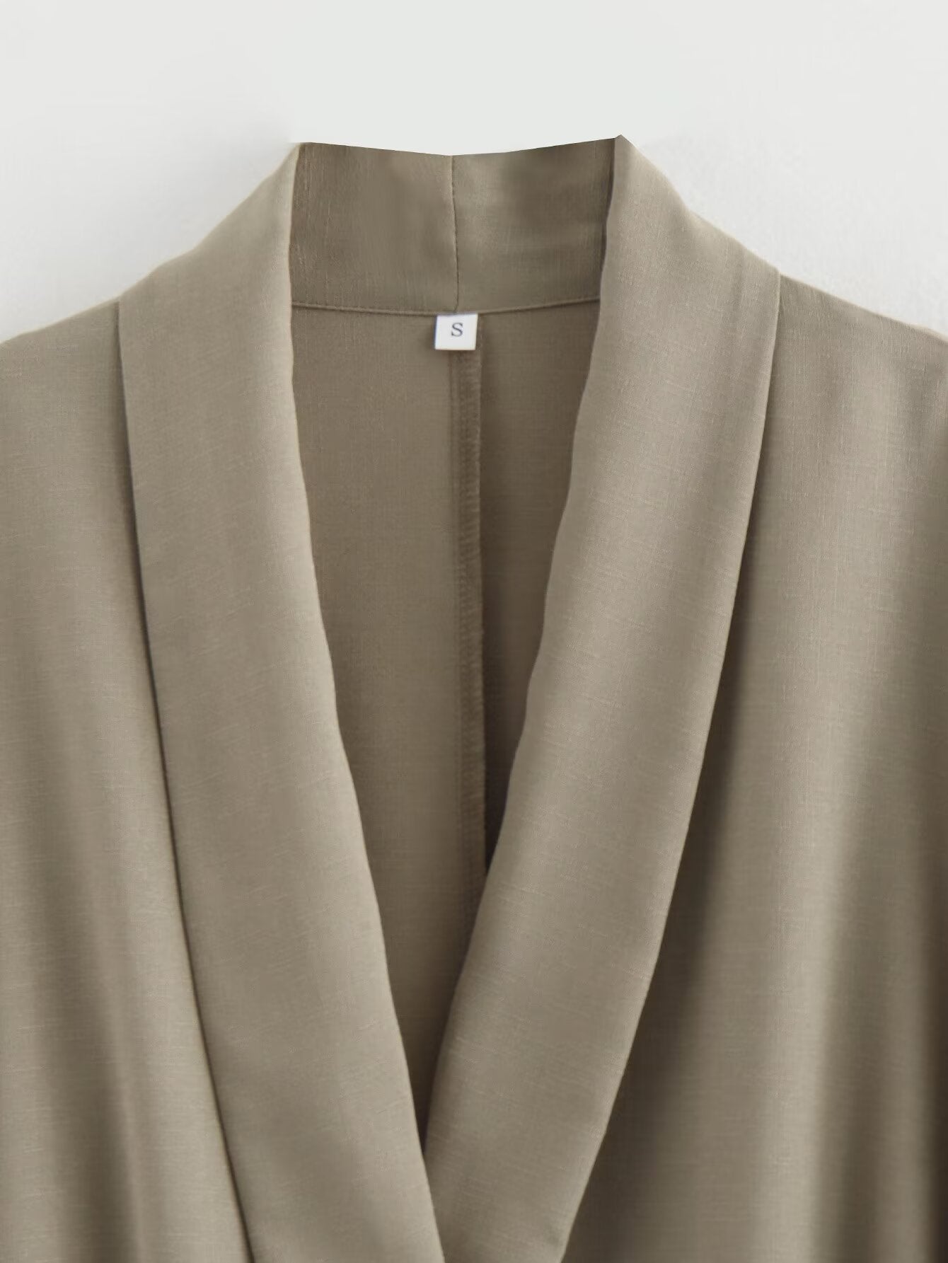 Texture Double Breasted Kimono Top Drawstring Pants Suit