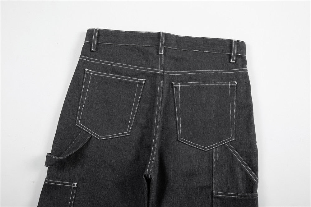 Drucklinien Denim gerade Jeans Herren Slim Fit Beine