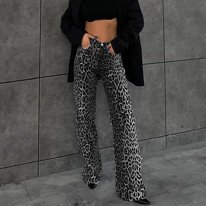 Figurschmeichelnde High-Waist Gerade Lässige Hose