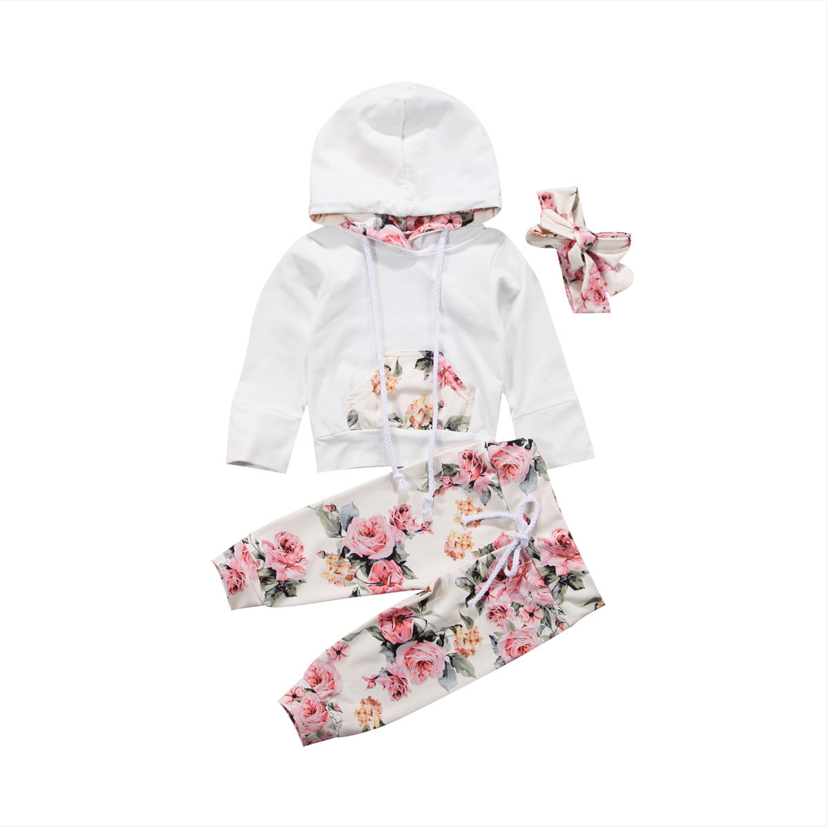 long-sleeved cotton set three-piece 