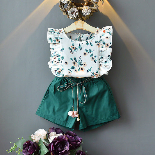 Zweiteiliges Baby Mädchen Lockerer Shorts