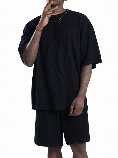 Men's Loose Short Sleeve Suit Sports Leisure Suit