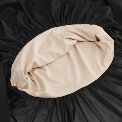 Off-Shoulder Röhrenoberteil Kleid mit Stitching, durchsichtigem Mesh und Falten, lang