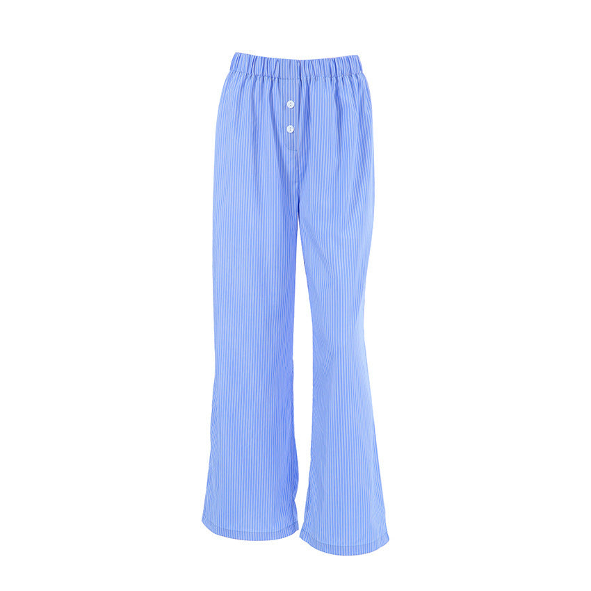 Lazy Design Loose Hose mit weitem Bein Damen, Blau
