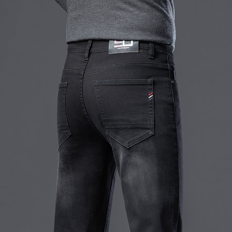 Herren-Jeans mit Fleece-Futter – Gerade, schlank, elastisch und wärmeisolierend