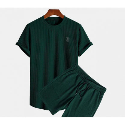 Round Neck Men's Short Sleeve Sports Fashion Loose Two-Piece Suit