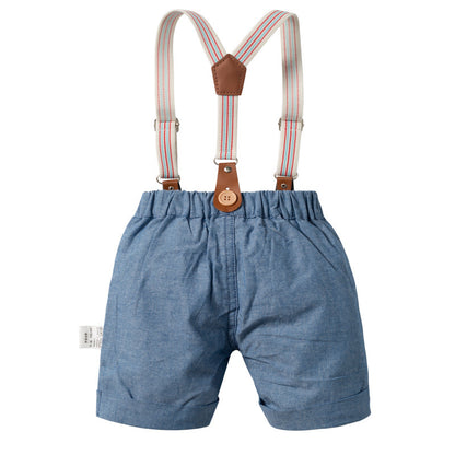 Baby Gentleman-Anzug Baby Strampler mit Lätzchen Zweiteiliges Set