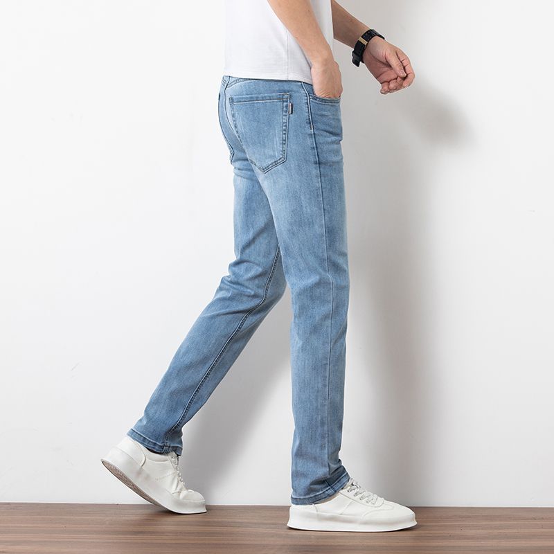 Locker geschnittene Herren-Jeans – Gerade, schlank, elastisch und trendig