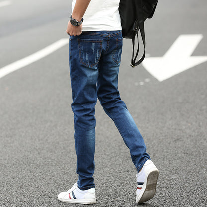 Sommer Herren Denim Gerade Hosen