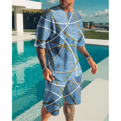 Short Sleeve Men's Leisure Set Suit in Export Style 