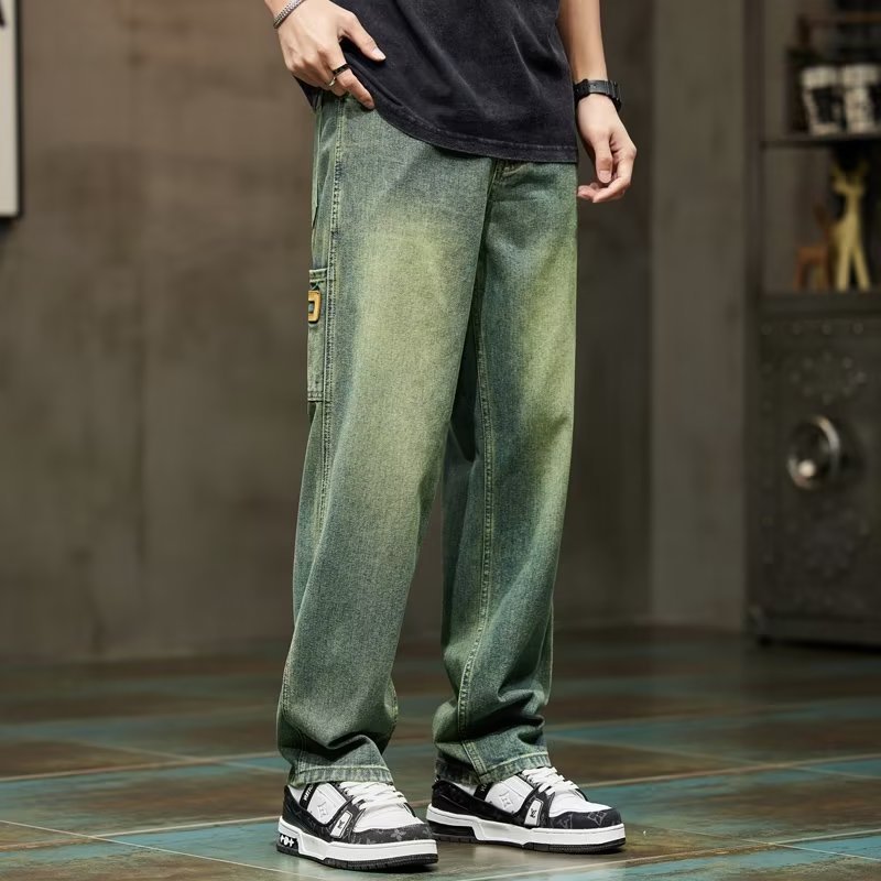 Vintage Herren-Jeans – High-Street-Stil, vielseitig kombinierbar, gerade geschnitten