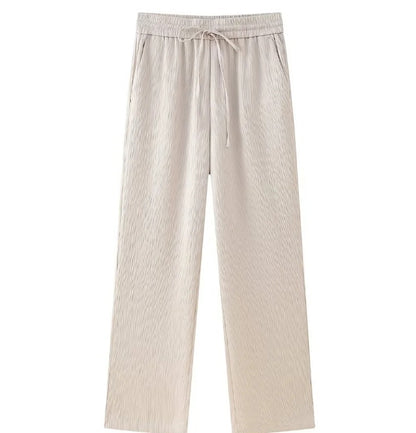 Ruffled Suit Jacket Casual Trousers Suit