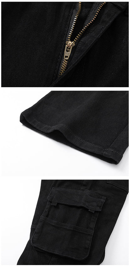 Multi-Taschen Arbeitsjeans Herren lockere Hose in großer Größe