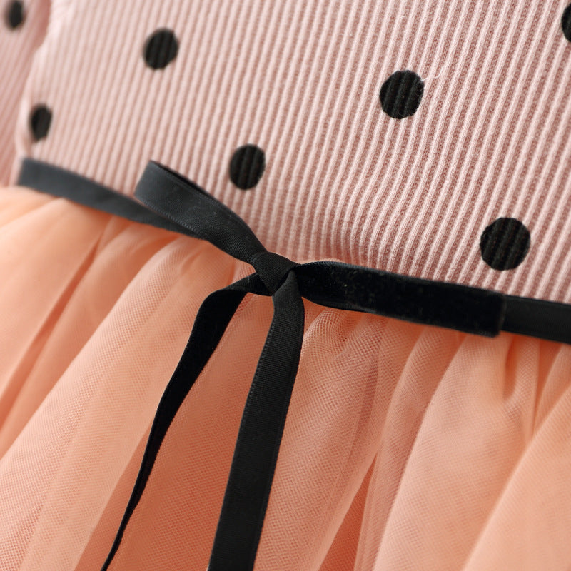 Ausländisches Kinderkleid: Langärmliges Baumwollkleid für Babys, Bestseller im Exporthandel, koreanisches Prinzessinnenkleid für Mädchen