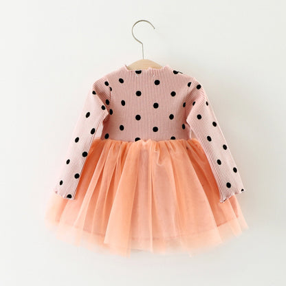 Ausländisches Kinderkleid: Langärmliges Baumwollkleid für Babys, Bestseller im Exporthandel, koreanisches Prinzessinnenkleid für Mädchen