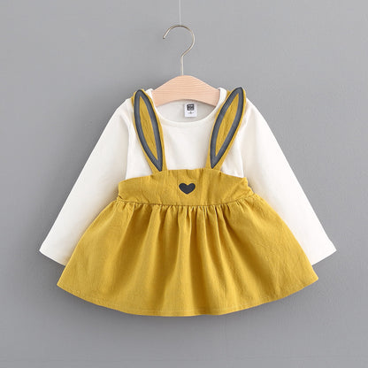 Koreanische Kinderbekleidung, niedliches Hasenkleid für Mädchen, Baby-Prinzessinnenkleid