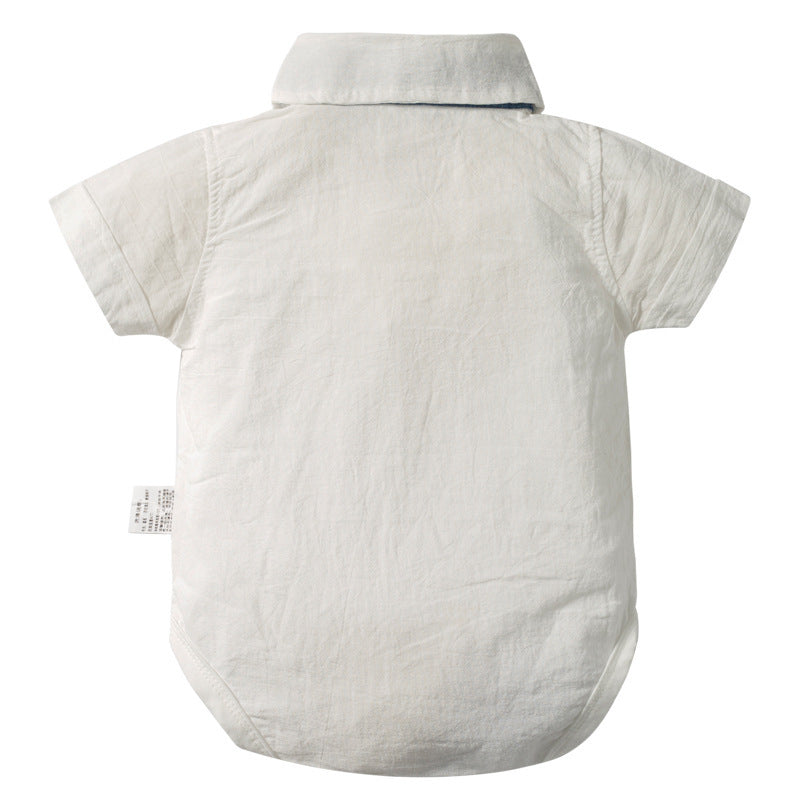 Baby Gentleman-Anzug Baby Strampler mit Lätzchen Zweiteiliges Set
