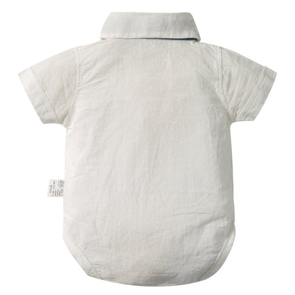 Baby Gentleman-Anzug Baby Strampler mit Lätzchen Zweiteiliges Set