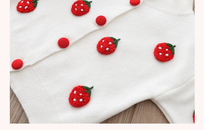 Zweiteiliges Baby Mädchen Minkwolle Pulloverkleid