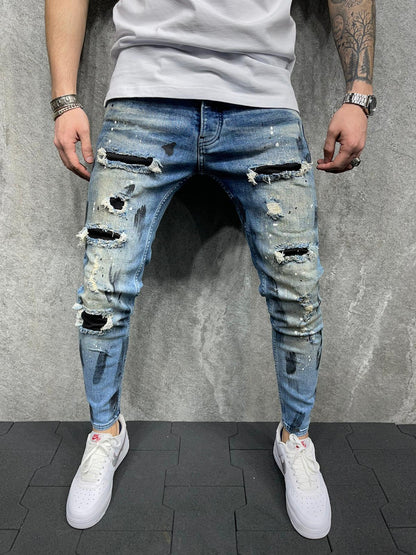 Vielseitige lässige, schlanke, zerrissene Herren jeans