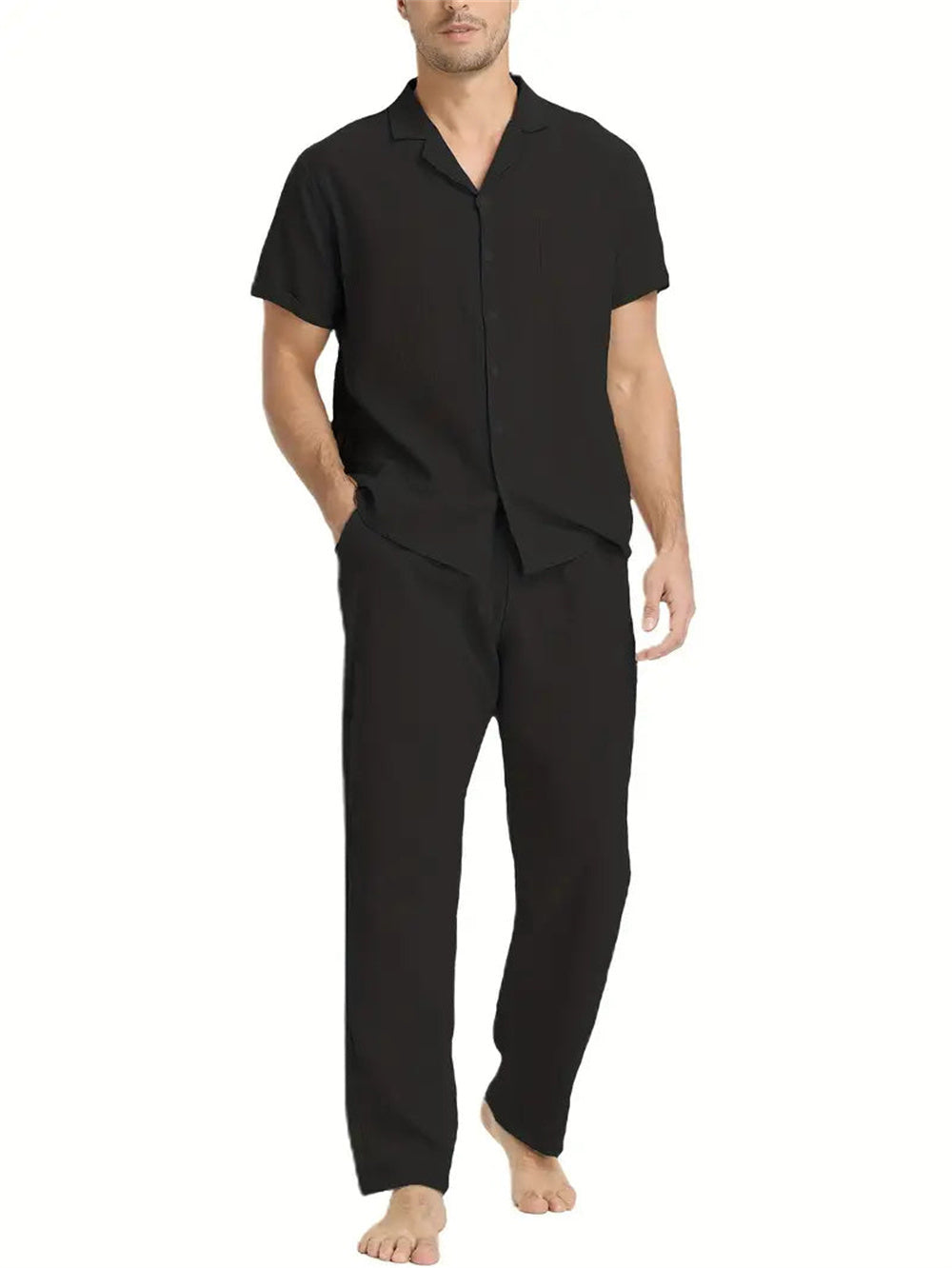 short-sleeved suit for men