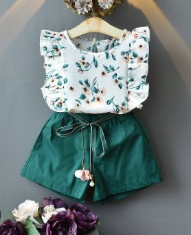 Zweiteiliges Baby Mädchen Lockerer Shorts