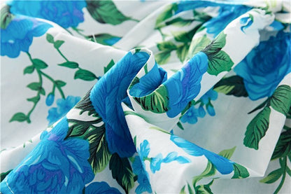Baumwoll-Babykleid mit Rüschen und Blumenmuster