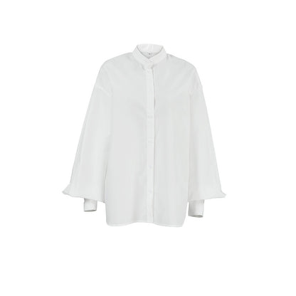 Damen-Shirt mit Design-Akzent und Laternenärmeln – Exklusive Mode