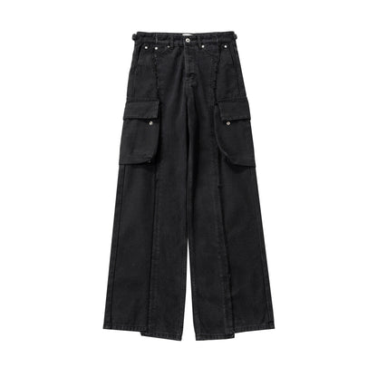 High Street American Stitching Cargo Jeans locker