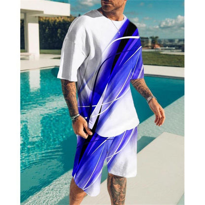 Short Sleeve Men's Leisure Set Suit in Export Style 