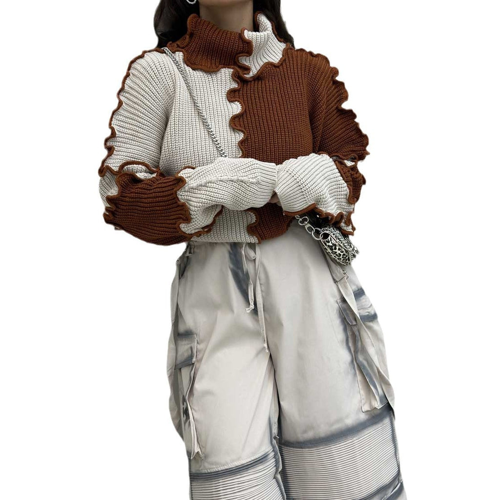 Modischer Fadenrand Pullover