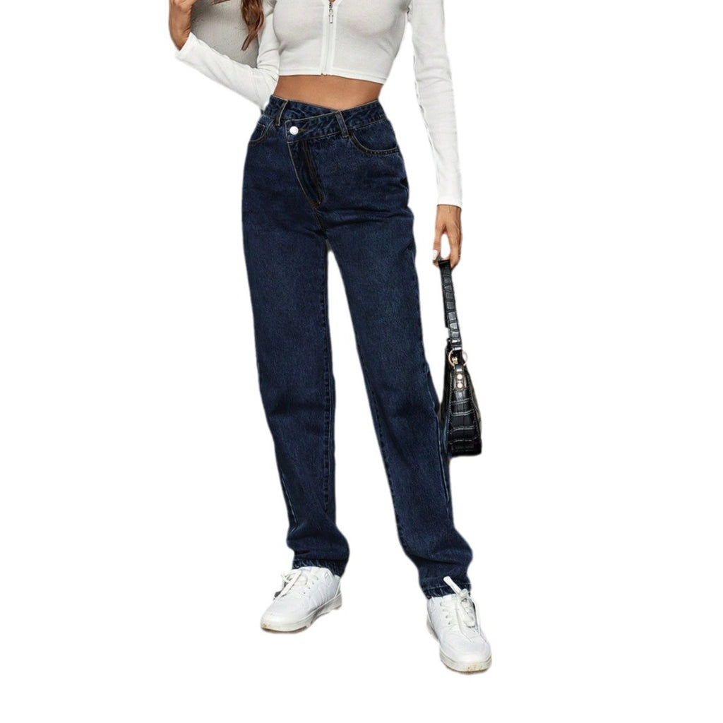 Lässig-Sitzende High-Waist Jeans mit Schlankeffekt
