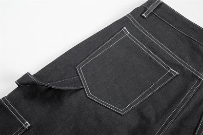 Drucklinien Denim gerade Jeans Herren Slim Fit Beine