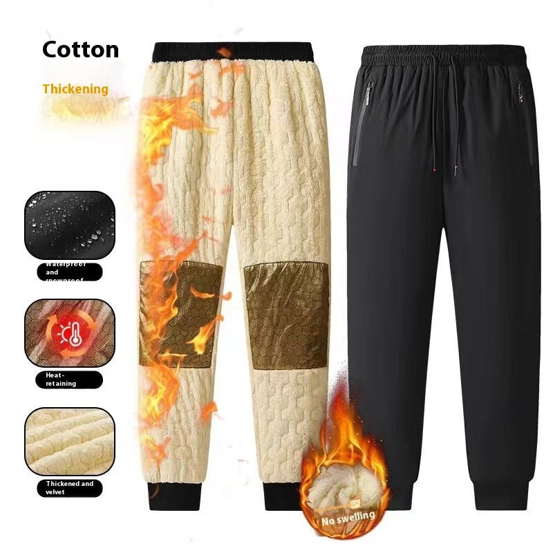Herren-Übergröße Baumwollhose aus Graphen und Lammwolle