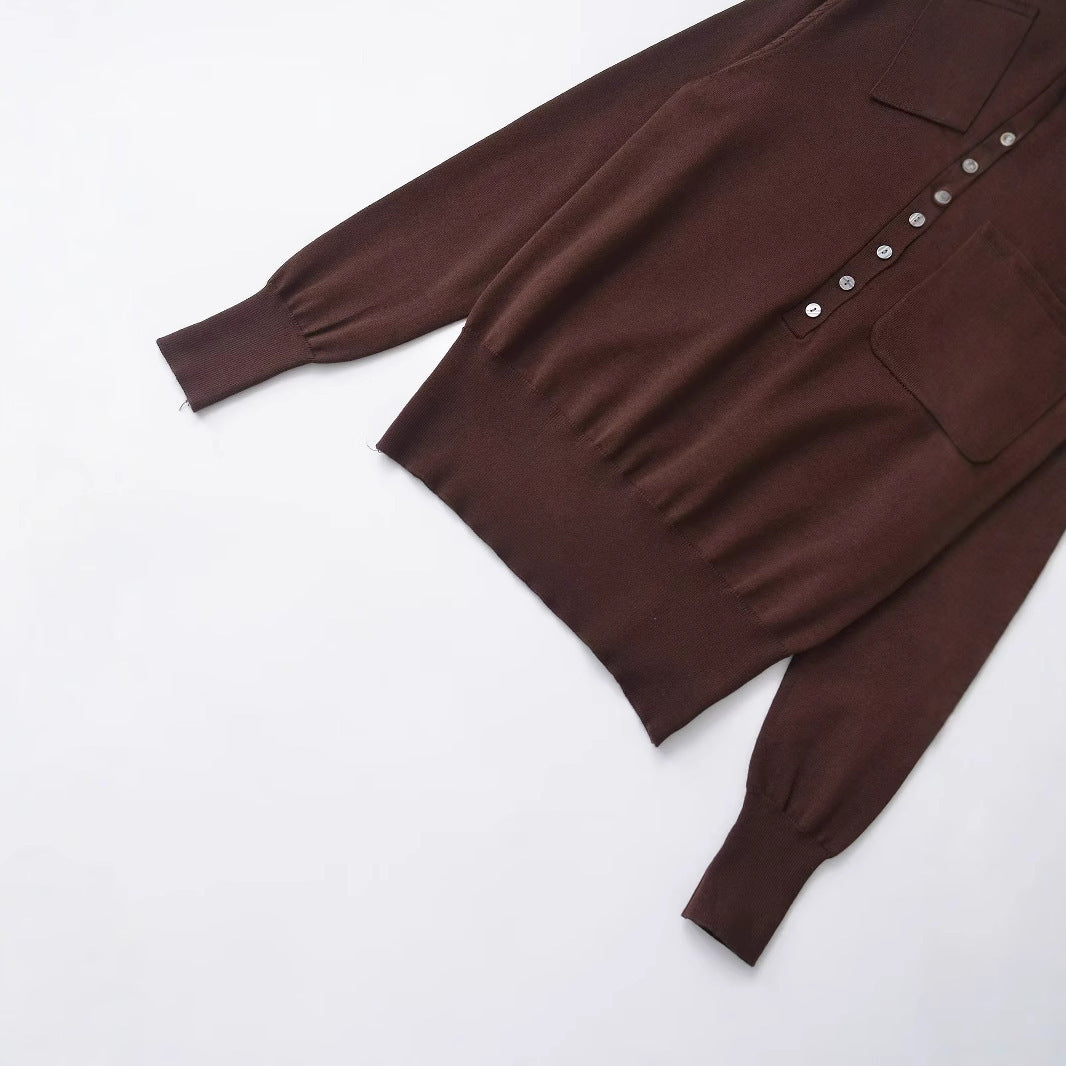 Modische Damen Wollmischung Strickjacke