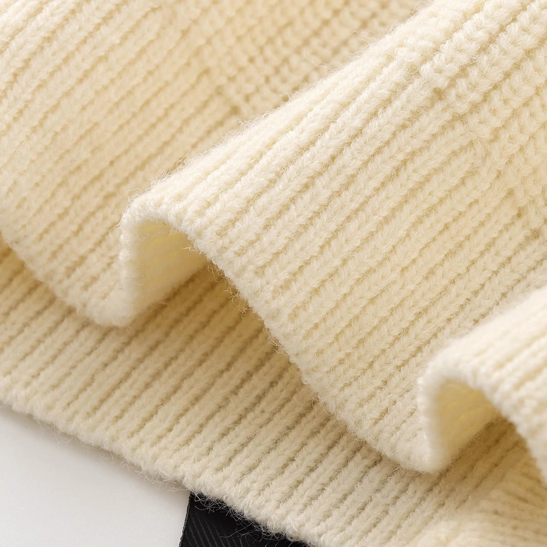 Modische  Slim-Fit Rundhals Strickjacke